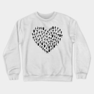 Heart of yoga poses Crewneck Sweatshirt